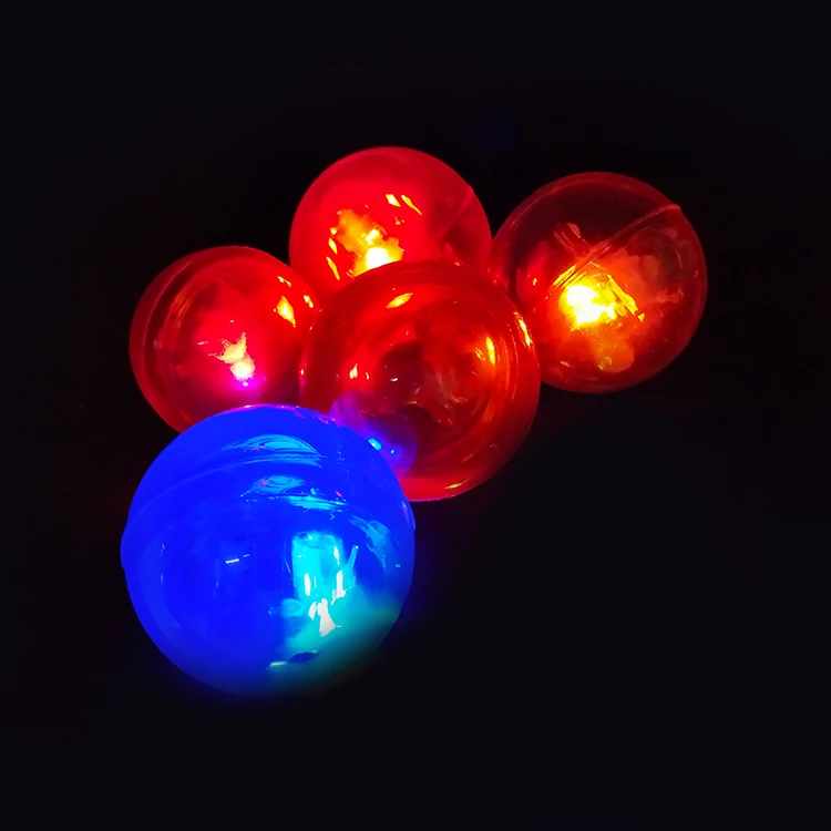 Customized Printed Led Bouncy Ball Kids Toys Mini Led Rubber Bouncy Balls With Flashing Light Flashy Round Bouncing Rubber Ball