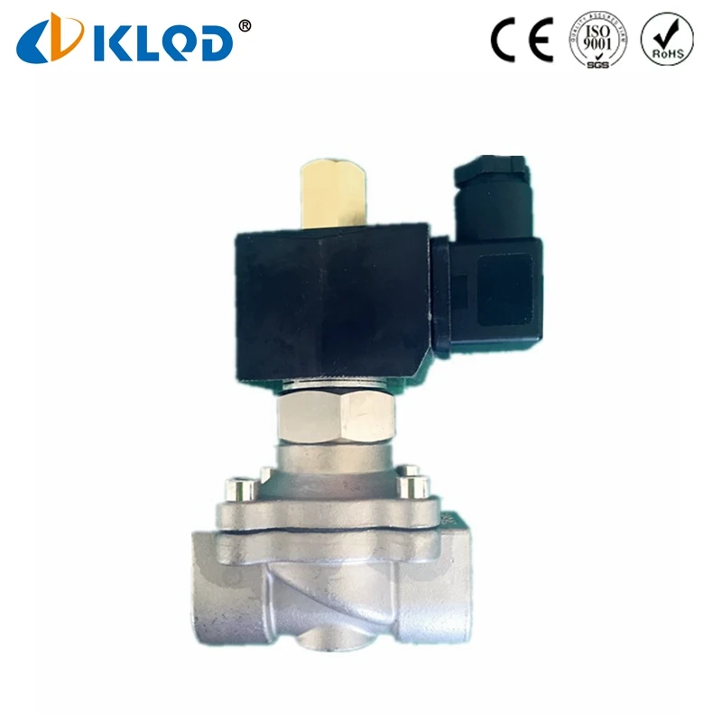 2WB20-NO Среднего Давления 24 В DC Нормально Открытый Электромагнитный Клапан Из Нержавеющей Стали