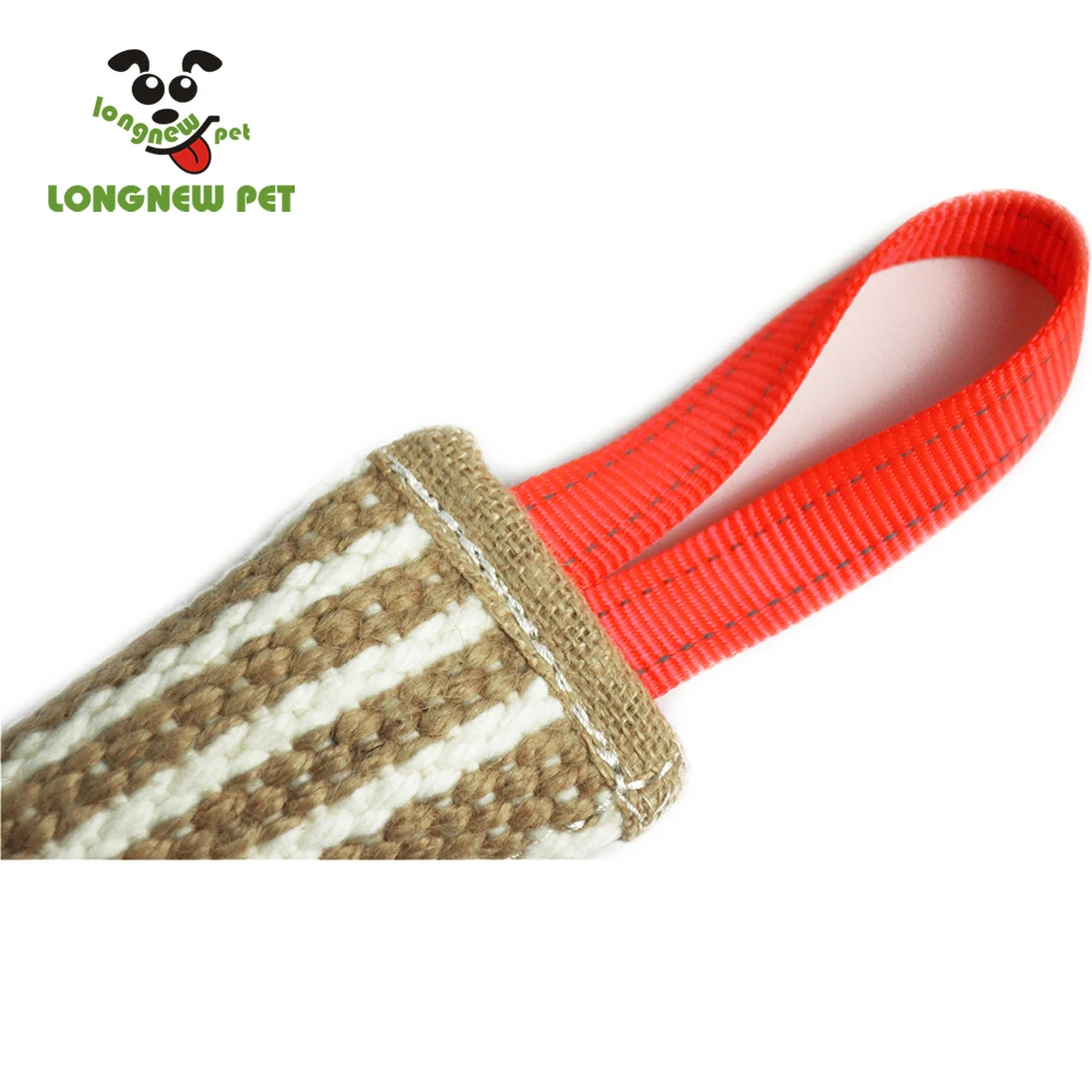 
Jute Dog Tug Toy Bite Pillow Dog Training Bumper Durable Dog Training Bumper k9 Training Toy 