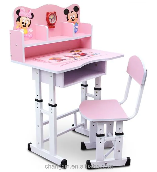 
pretty wood primary student desk and chair set wholesale 