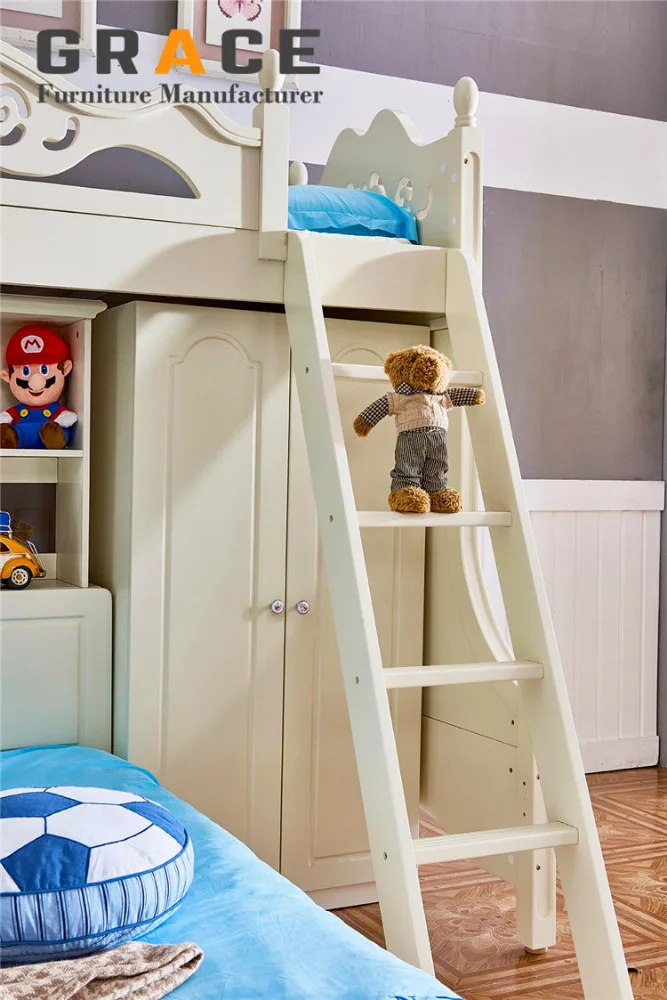 kids bunk bed set children bedroom furniture