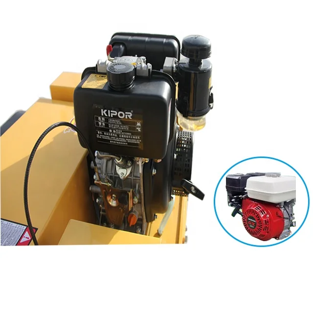 Honda gasoline engine and Kipor diesel engine small vibratory road roller price