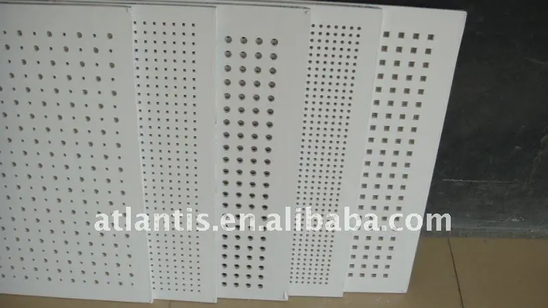 
2020 High Quality Smoke-Proof Perforated Acoustic Gypsum Ceiling Tiles 