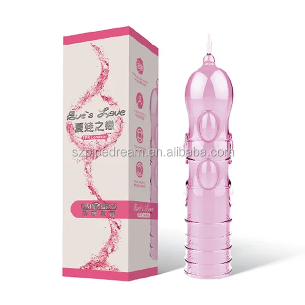 Three Colors TPE Spike Cover Shape Fashionable Unique Soft Delay Crystal Penis Sleeve Textured Extension Condoms