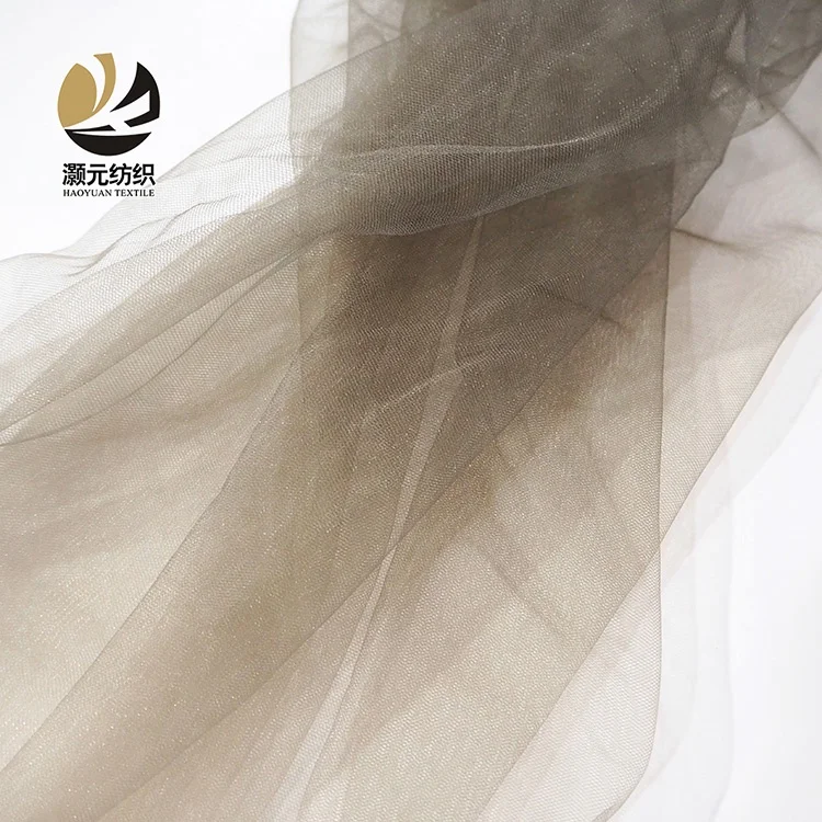 Customized color gradient color army green printed bridal nylon tulle mesh fabric