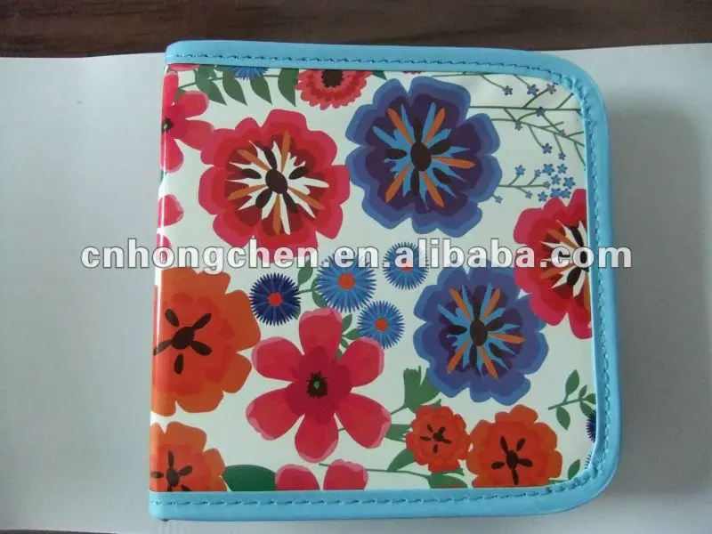 
colorful flowers CD/DVD bag case 