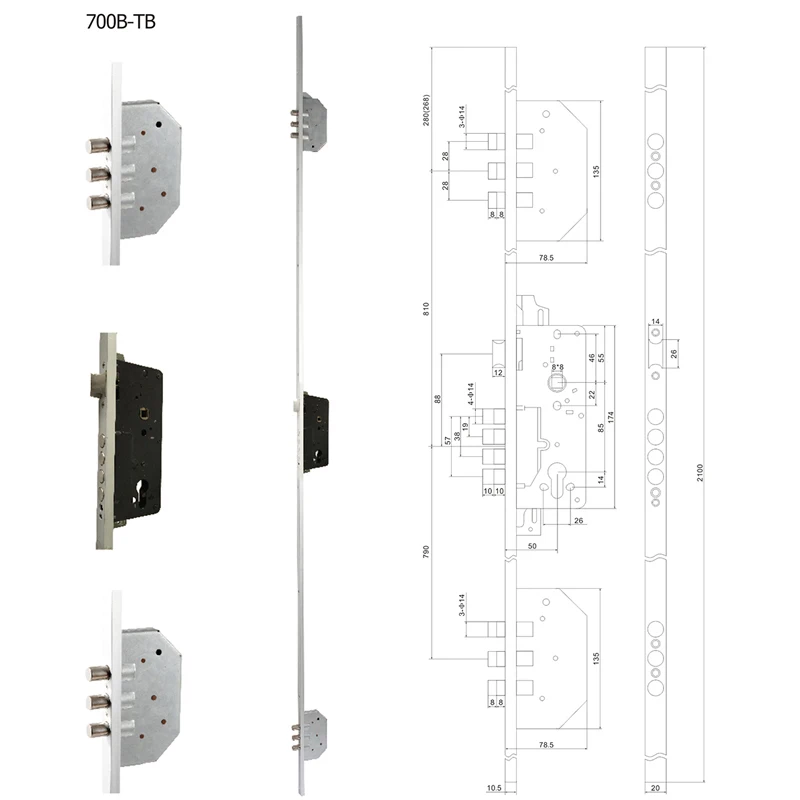 3201B High safe mortise lock body spain market