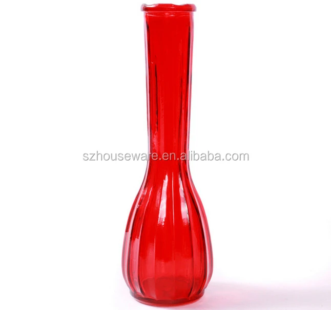 Glass Vase Red Decoration Eco-friendly Customized Glass & Crystal Vases Minimalist Design