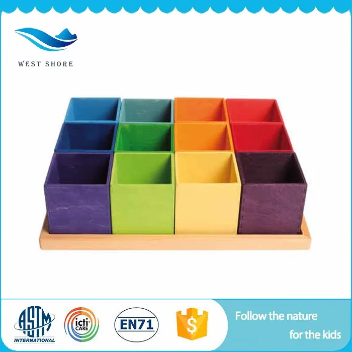 Обучающие игрушки, обучающие подарочные наборы для новорожденных, Деревянные Монтессори