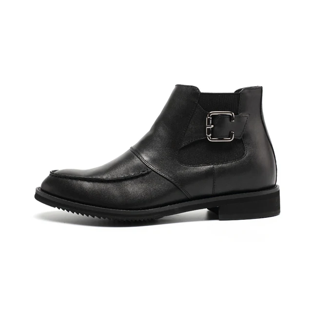 black height increasing shoes genuine leather chelsea height increasing shoes boots for men