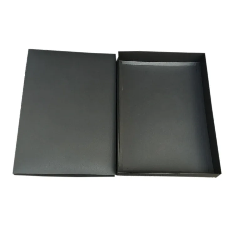 Custom Logo Black Kraft Paper Shirt Packaging Apparel Box