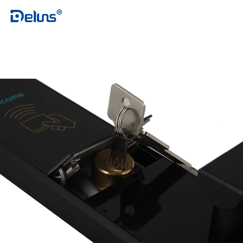 Security electronic Mifare T57 card door lock smart digital Deluns hotel lock