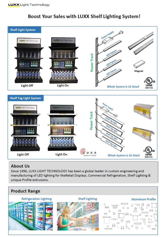 
LED Strips Light Low Voltage Connector DC Power Track for Shelf Lighting 