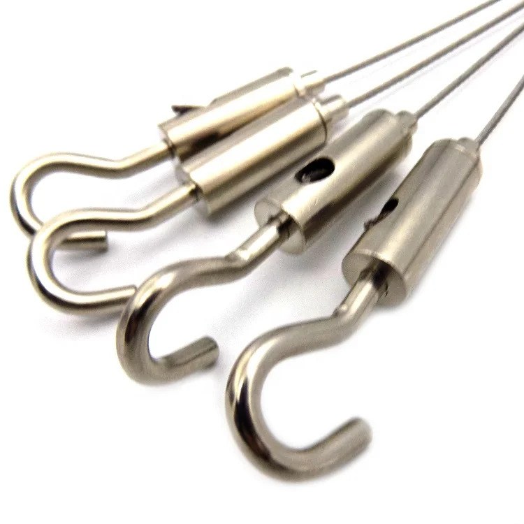 Heavy Duty Steel Wire Hanger Lighting Fixed Hanging Kits With Metal Clasp HYBRID SUSPENSION Cable Hanging Kit