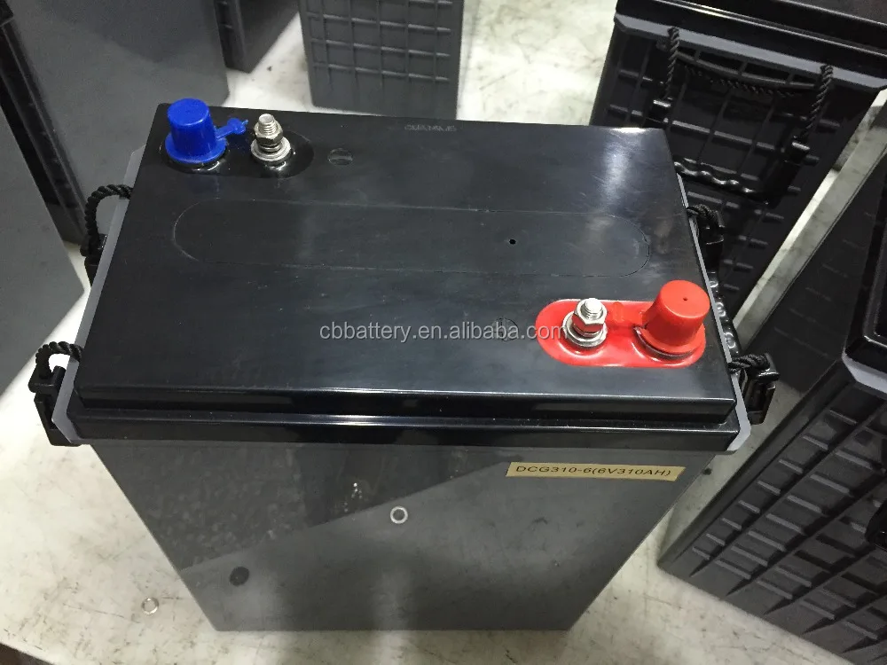 Adavnced rechargeable 310ah 6V deep cycle battery for electric sweeper AGM battery for golf cart