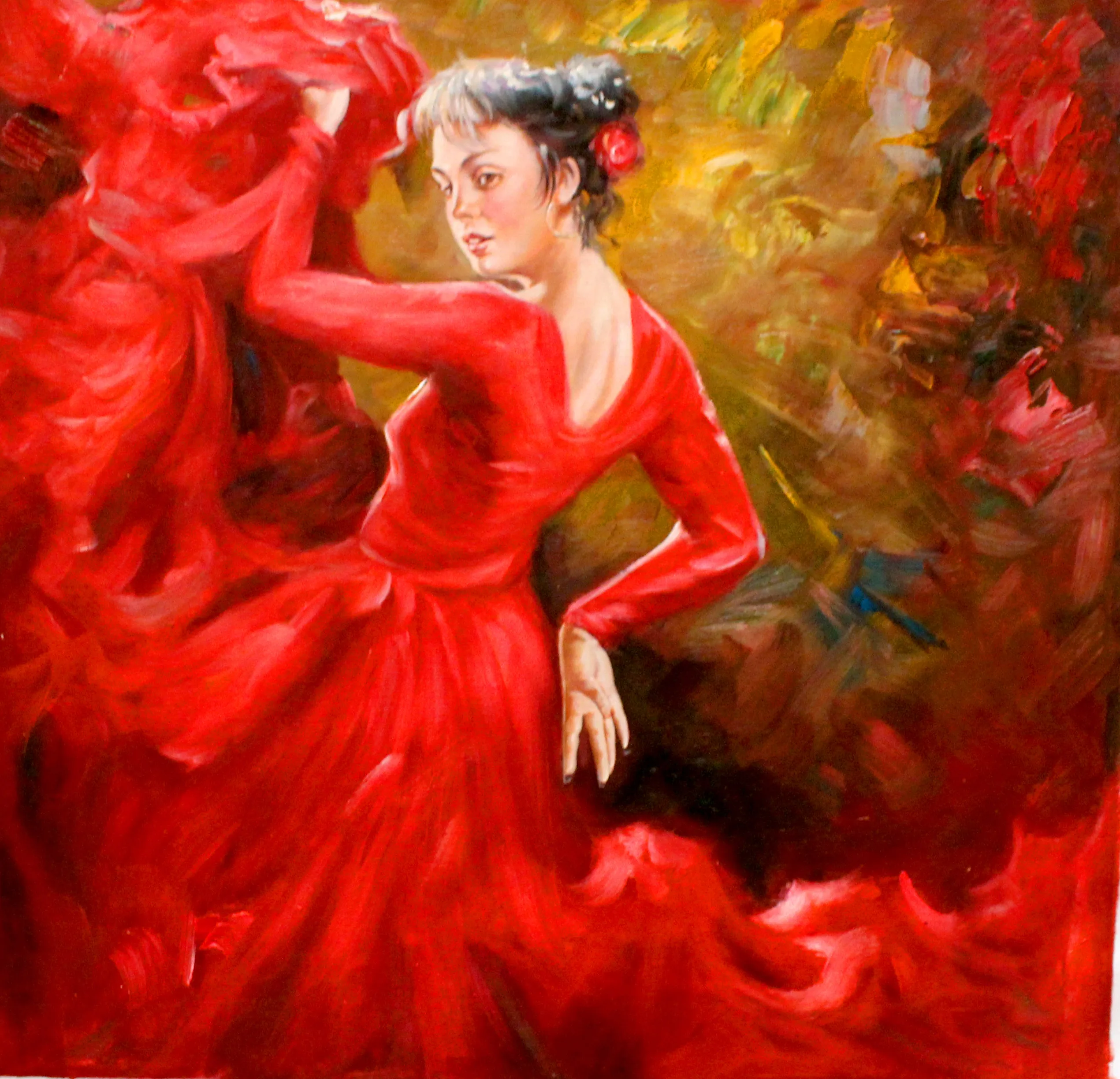 Abstract canvas wall met art china supplies handmade oil painting