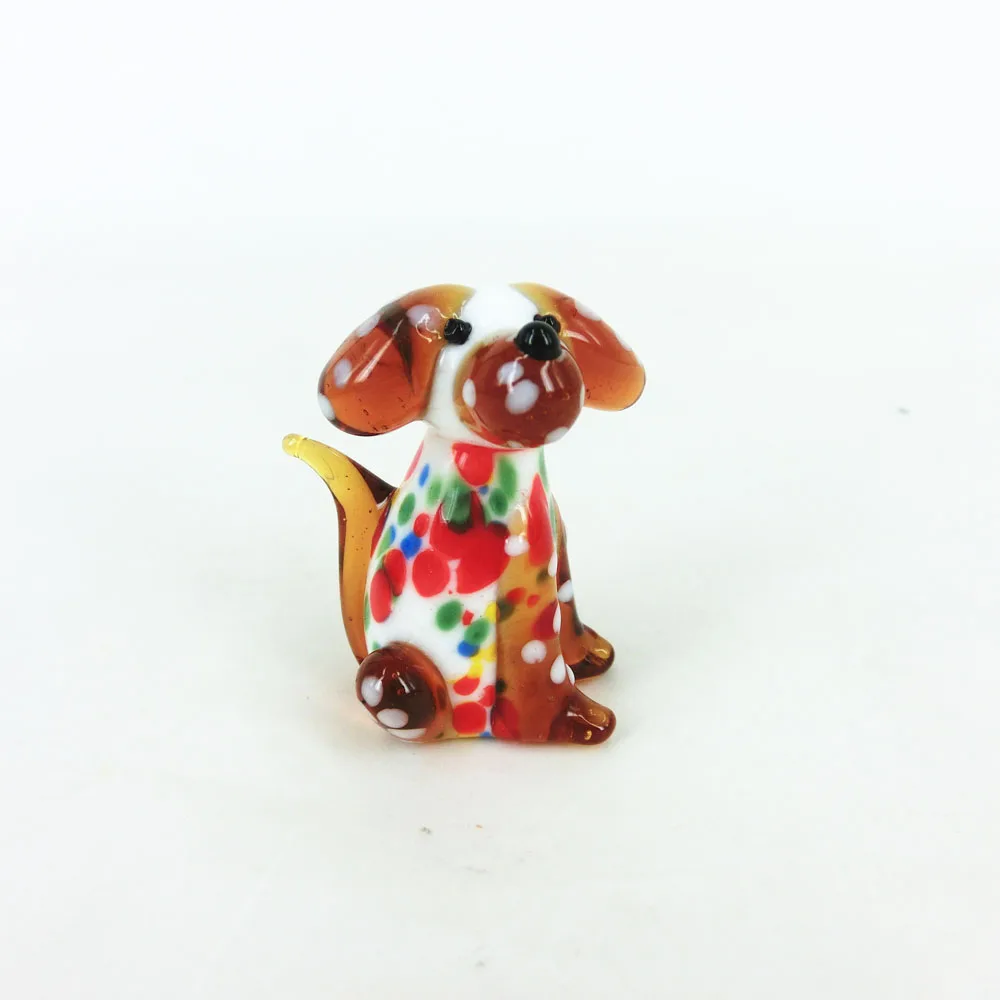 Wholesale fantasy gift set handmade custom small dog glass figurines