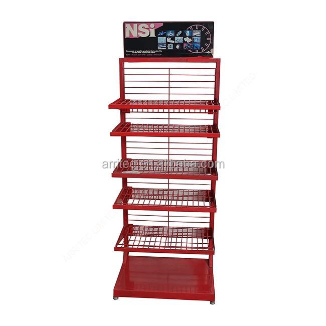 grocery store metal wire shelving tool storage display rack