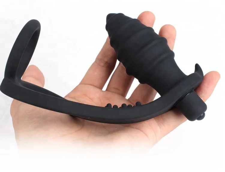 Cock Ring 10 Speeds Prostate Massager Anal Vibrator Plug Adult Games Erotic Toys