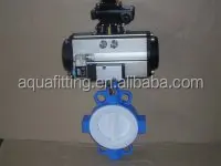 Ductile Cast Iron Lug Type Wafer Butterfly Valve With Flexible Flange End