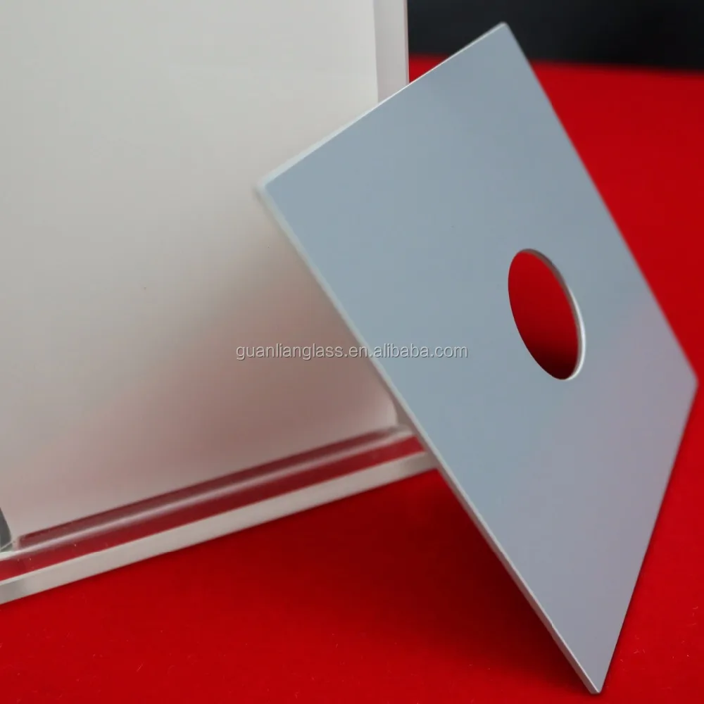 3mm low iron tempered touch screen wall switch plate with silk screen printing glass