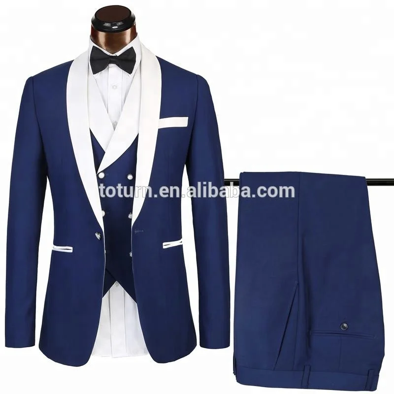 OEM Mens Shawl Lapel 3 Piece Tuxedo Wedding Suit shawl collar evening dresses