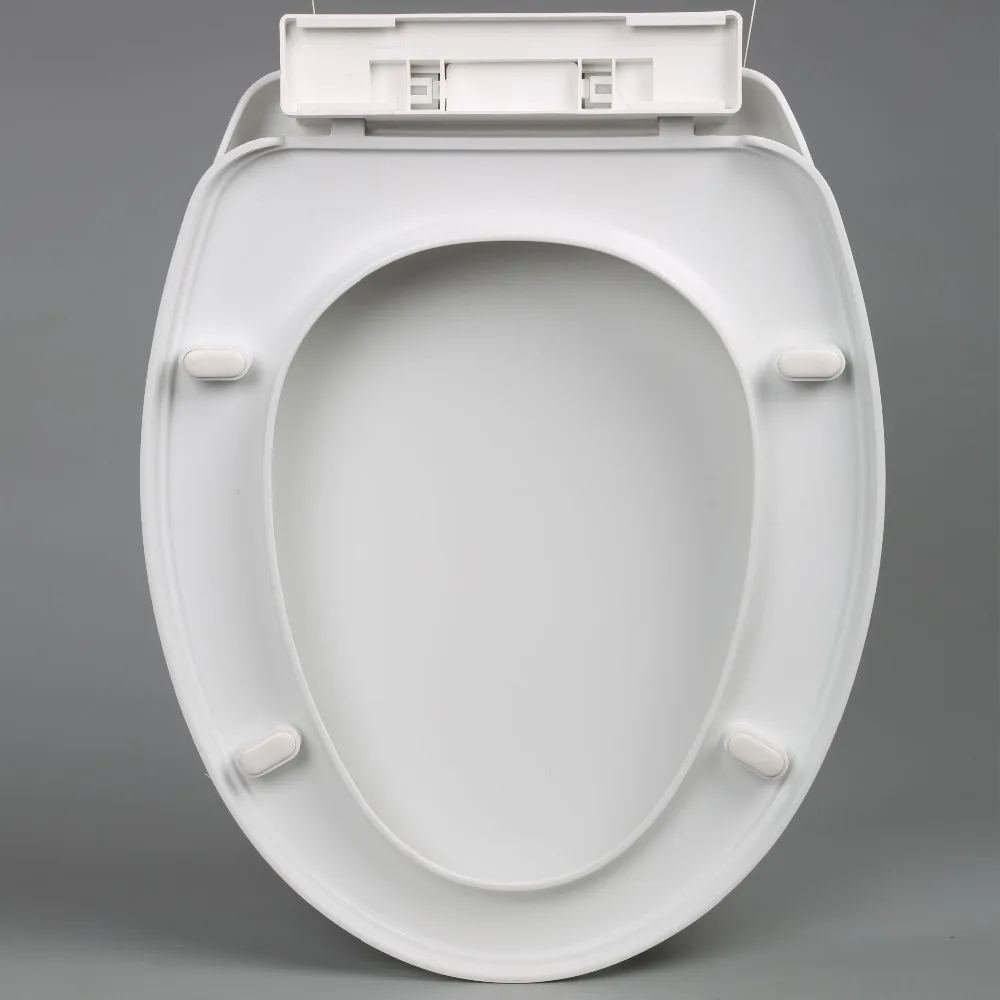 Soft close white adult toilet seat cover