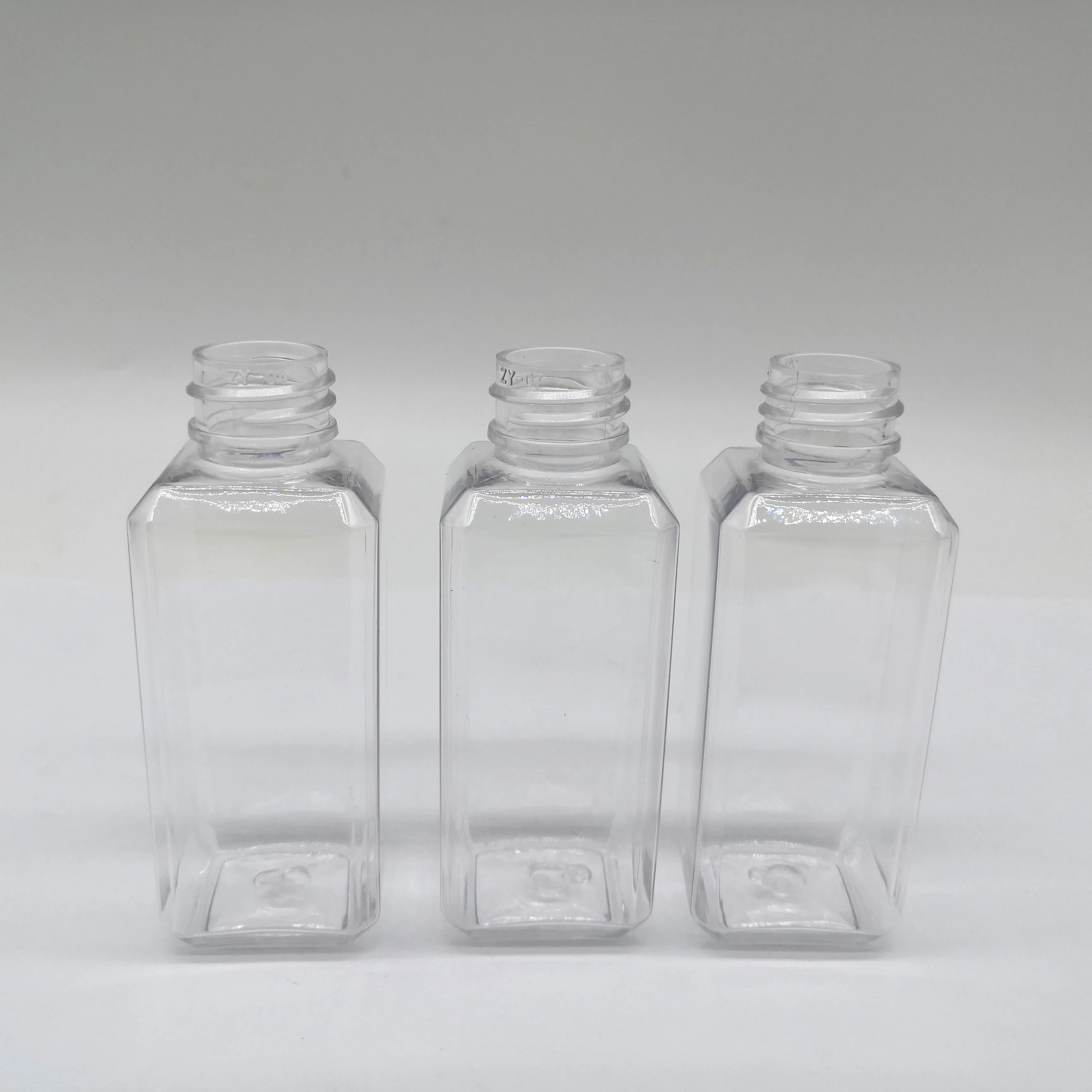 Customized Shape Free Sample 60 Ml Plastic Pet Square Oil Bottle