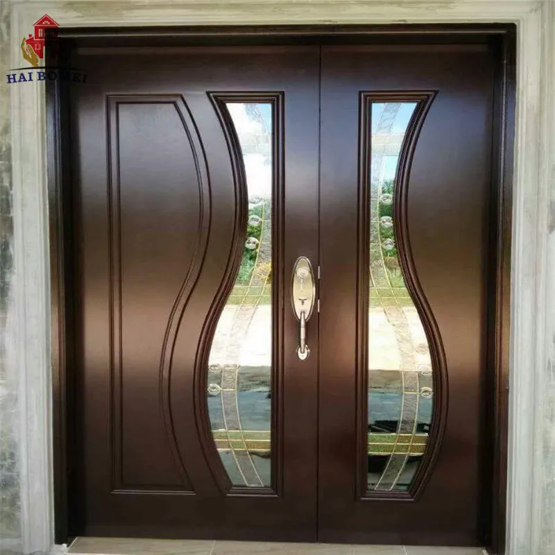 BOMEI factory Wooden doors In Kerala Wooden Arch Doors Designs Wooden door models for sale