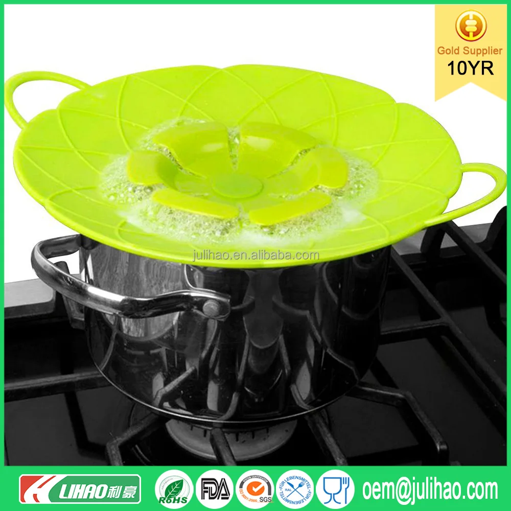 Hot Sale Boil Over Safeguard Silicone Lid Stops Pots and Pans Non Spill