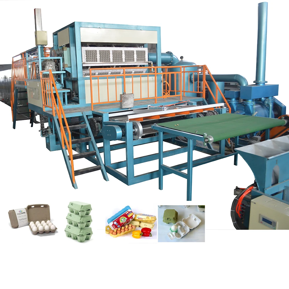 Fully automatic recycled paper large egg tray production line 6000 pcs/h