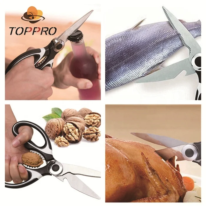 Stainless steel home Professional scissor multi-function kitchen shear Vegetables BBQ scissors kitchen shears