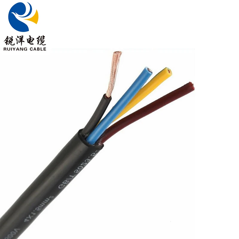 Factory supply  flexible cable 300/500V 4 Core Copper Conductor Cable Wire Electrical