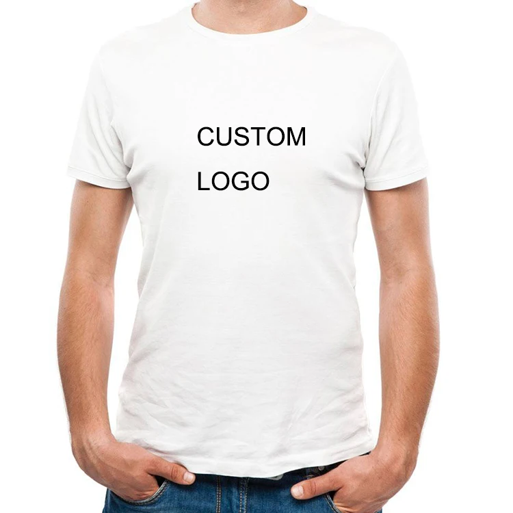
cheap $1 custom logo plain white quick dry t shirts for men 