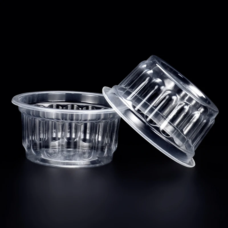 Disposable plastic plum blossom shape Mini yogurt Jelly PP Cup for small clear sauce container