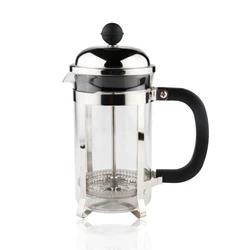 Оптовая продажа, серебряный Французский пресс для кофе, французский пресс для кофе, чая, молока, боросиликатного стекла и BPA бесплатно, кофейный пресс 34 унции