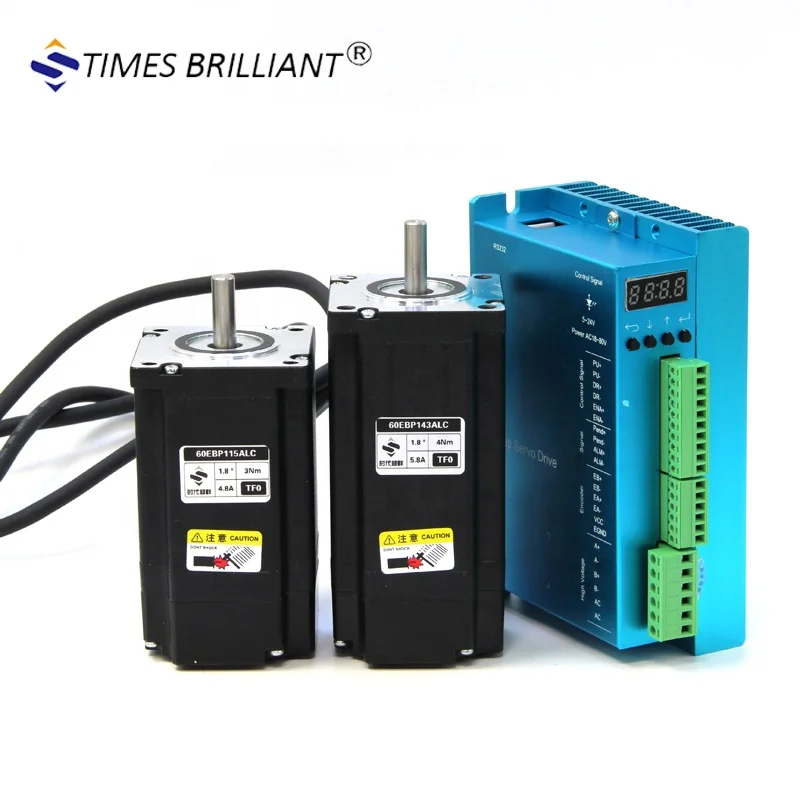 Китай, Лидер продаж, низкая цена, 4 нм nema23, шаговый двигатель с замкнутым циклом и комплектом драйвера для станка с ЧПУ