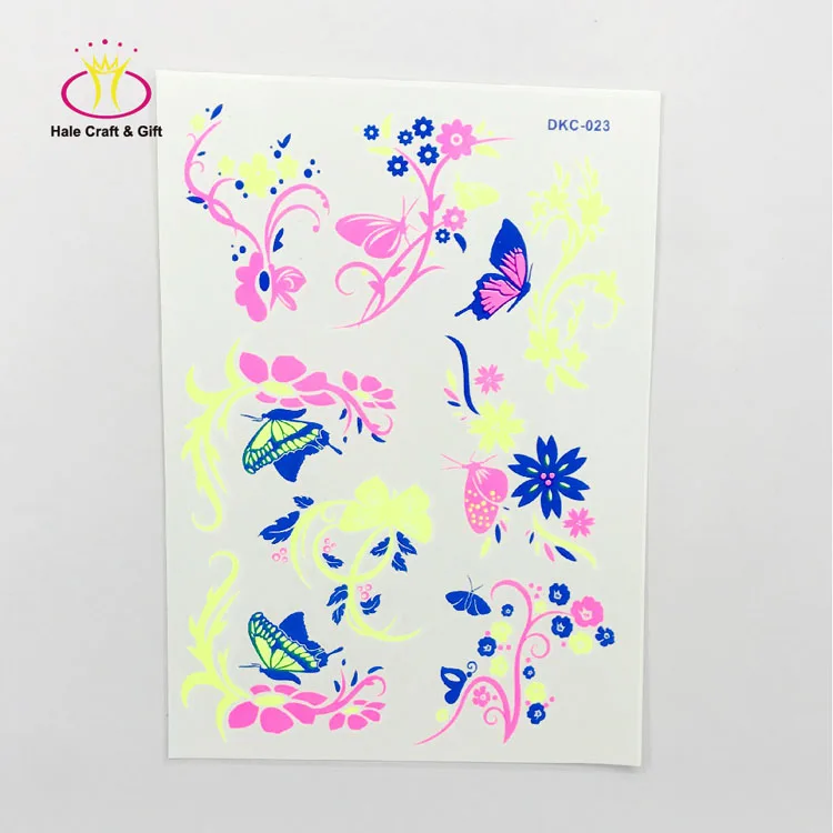 Glow In The Dark Naked Woman Sexy Adult Body Temporary Print Tattoo Sticker