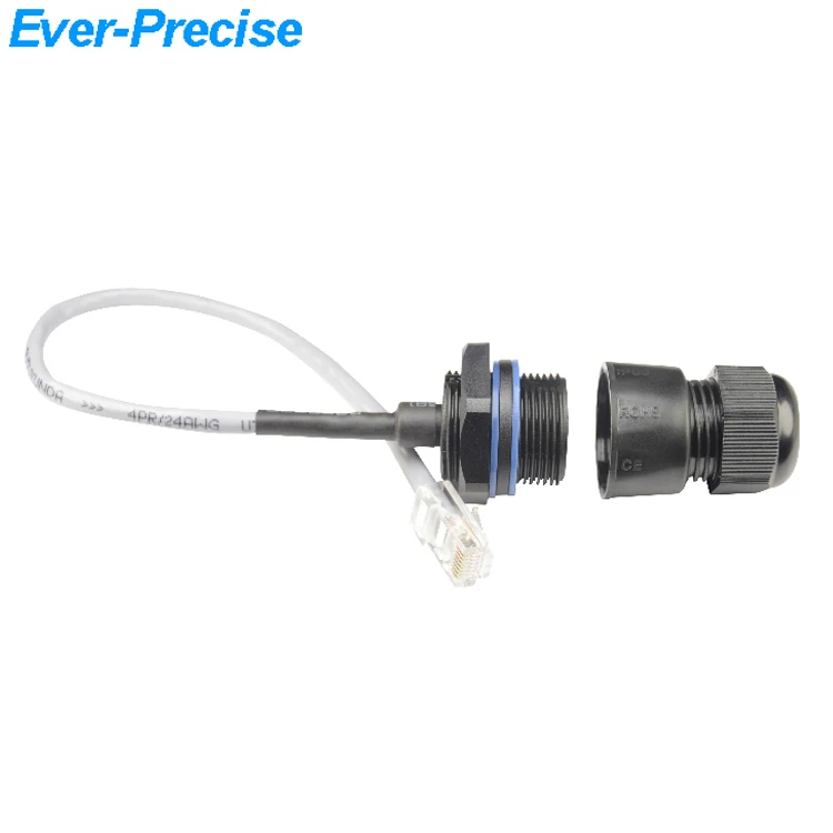 M25 Ethernet LAN RJ-45 для крепления на панель Cat 5e водонепроницаемый RJ45 Соединитель с 25 см Lan кабель Водонепроницаемый коннектор кабеля Столярный IP68