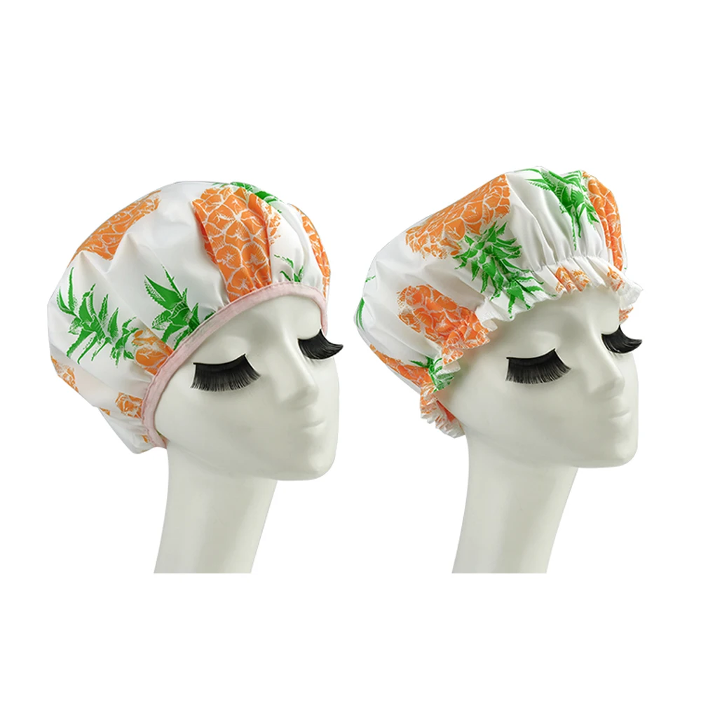 Водонепроницаемая прочная Женская шапочка для душа EVA с принтом ананаса