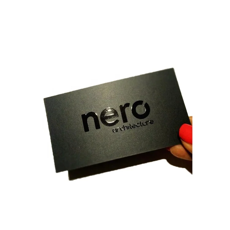 Nobel black private exquisite quality gold foil business card