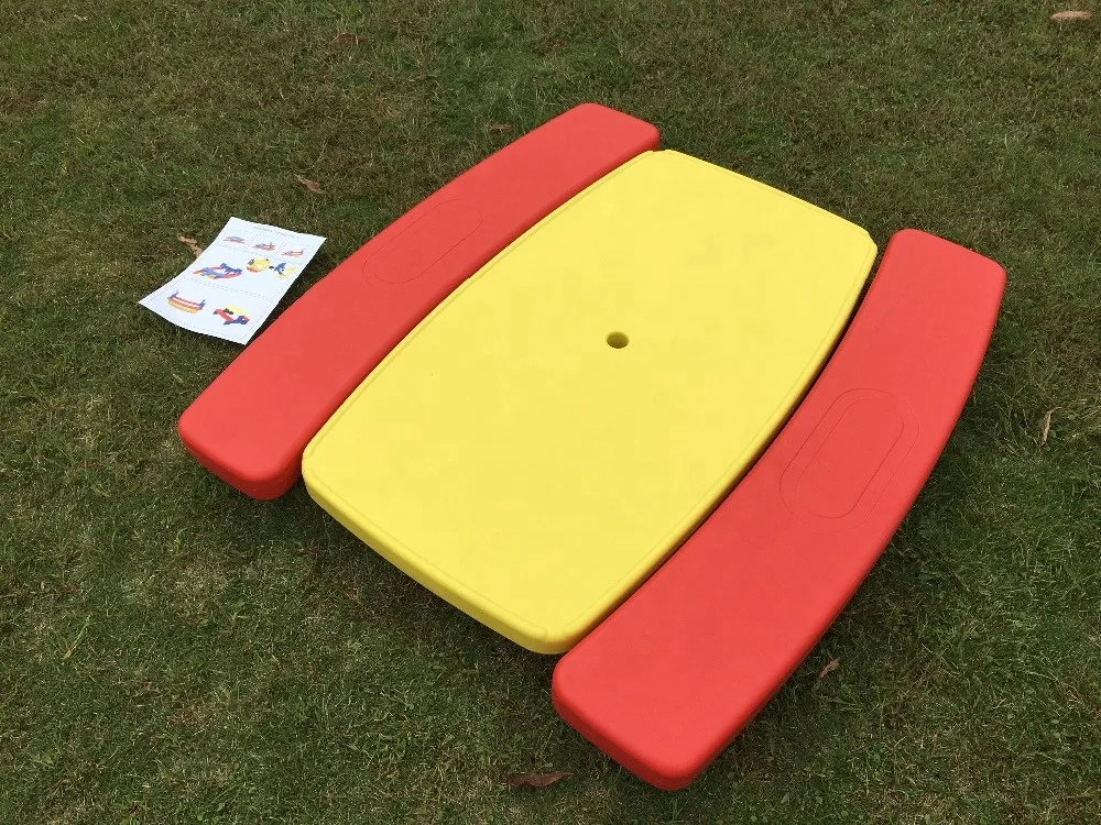 Hot sale plastic picnic kids integral table and stool chair