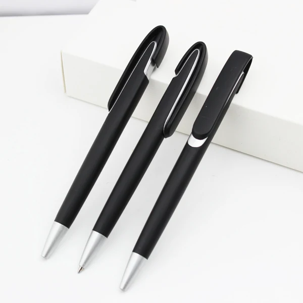 JX-P02 ручка шариковая пластиковая черная рекламная с индивидуальным логотипом Новинка