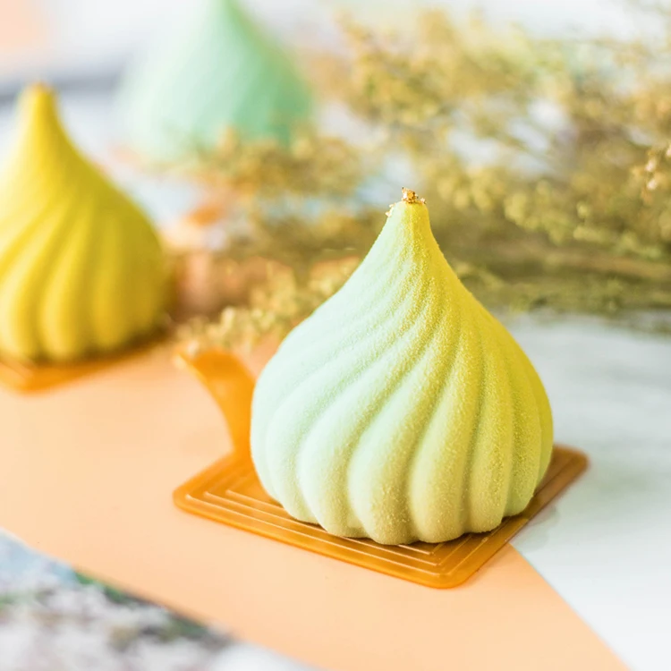 YQYM Wholesale Price Food Grade Dumpling Shape Fondant Cake Mold 6 Cavity Silicon Chocolate Moulds