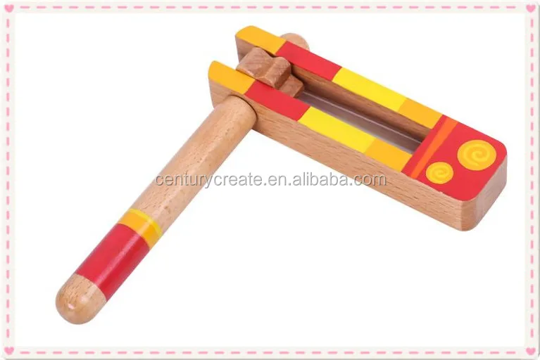 
superior quality toys wooden spin noise maker 