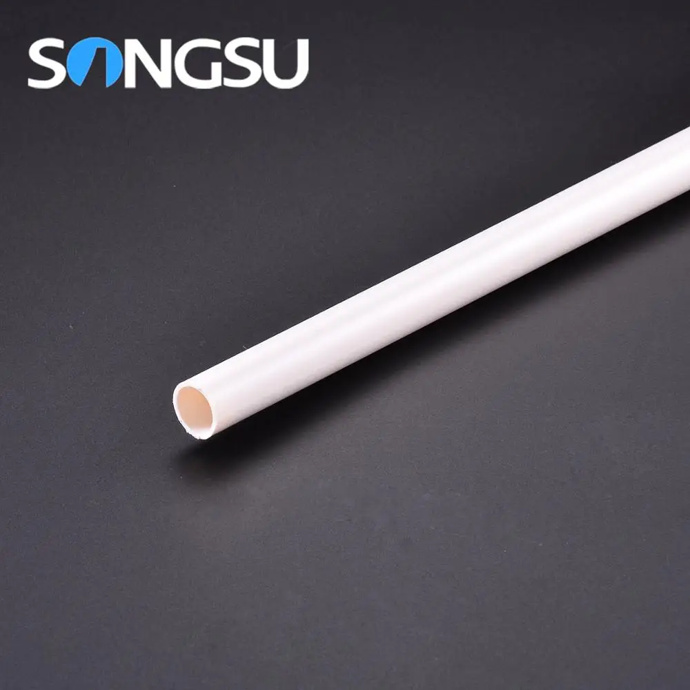 Factory direct sale lightweight plastic building material white pvc conduit pipe 5mm