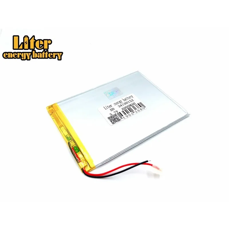 Полимерный литий-ионный аккумулятор 3,7 в 34100152 35100150 6000 мА/ч, могут быть выполнены по индивидуальному заказу оптовая продажа CE FCC, аддитивного цветового пространства (по ограничению на использование опасных материалов в производстве безопасност