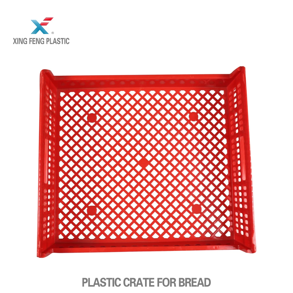 Stackable food grade plastic bread crate 545*485*162mm