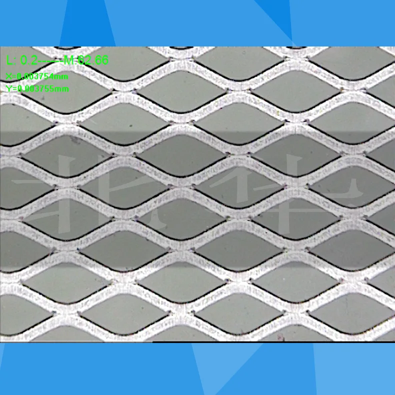 Custom tailored diamond shaped precision expanded titanium metal mesh for battery current collector