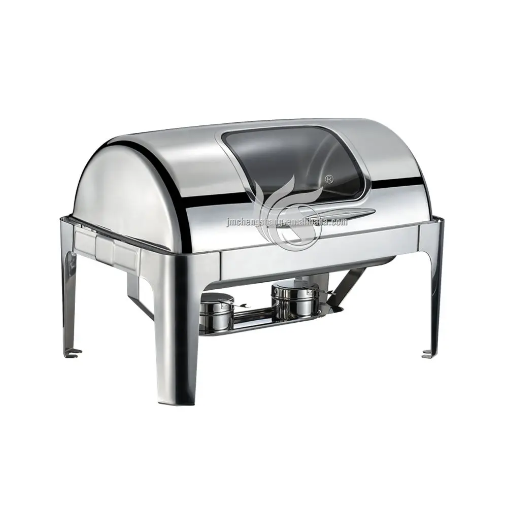 High Quality roll top heating chafing dish buffet food warmer stainless steel restaurant kitchen equipment